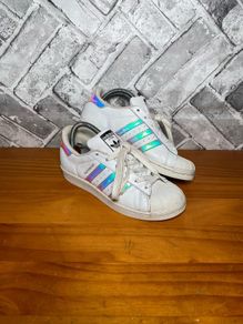 Adidas Superstar Ladies White Leather Trainers UK5 EUR38