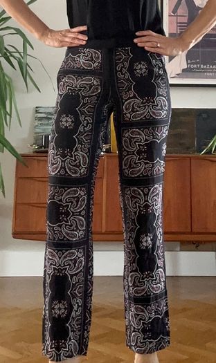 Sandro 100% silk palazzo trousers