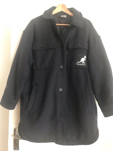 KANGOL Dark Grey Chunky Shacket Coat