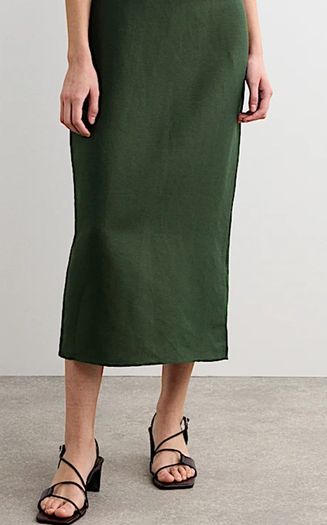 JAEGER Silk and Linen MIDI Dress Size 10