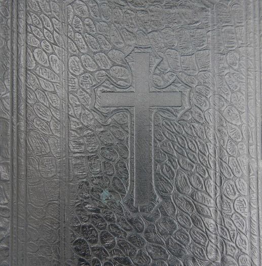 Vintage spine of a Catholic Douay Bible published by James Duffy & Co. Ltd. in Dublin.