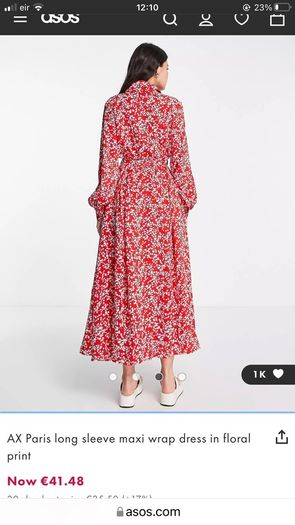 Maxi red floral dress BNWT