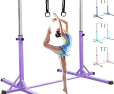 Gymnastics Bar Gymnastics Bars for Kids with 13 Height Adjustable Gymnastics Bar Gymnastics Children's Horizontal Training Bar