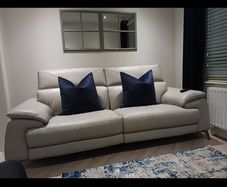 Leather 3 seater power recliner