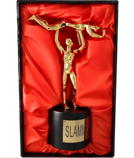 TWO Official WWE Slammy Award Replica Statues (Brand New Factory Sealed)