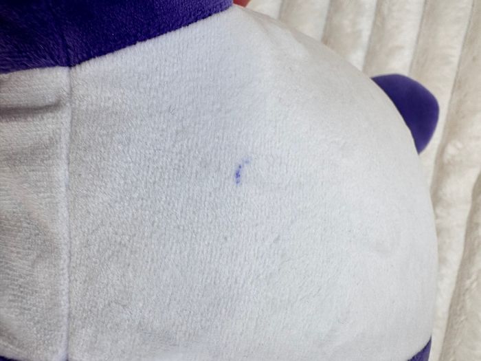 Aphmau MeeMeows Safari Purple Panda Cat Plush approx. 11"- length Used Please see photos