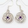 Handmade Sterling Silver And Amethyst Earrings Image 3