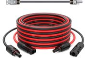 1Pair Solar extension cable wire 12 AWG 4mm Red Black with male and female connectors For solar panels solar controller