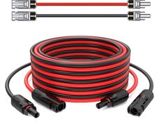 1Pair Solar extension cable wire 12 AWG 4mm Red Black with male and female connectors For solar panels solar controller