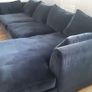 Large Deep Fabulous Navy Blue Detachable L Shaped Suite Image 3
