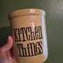 Vintage T.G. Green "Kitchen Things" Utensil Crock Jar Image 2