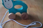 Matchstick Monkey Playtime Pull-Along Turquoise Monkey Toy