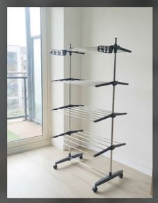 QUICK SALE (BARGAIN): Huge 4-Tier Rolling Clothes Airer - Excellent Condition (Collection Dublin 13)
