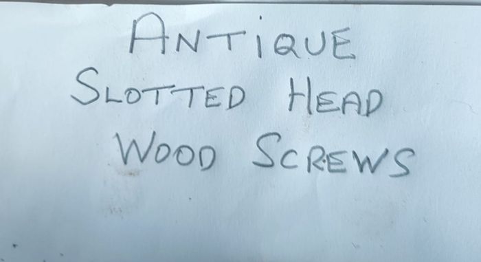 Antique Slotted head wood screws