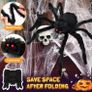 NEW SALE  Halloween Outdoor Giant Plush Spider Set, Giant Plush Spider, Spider Web Image 3