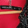 KAREN MILLEN Red Ribbed Knit Silver Studded Midi Sz M (Fit 8-10UK) - Rrp 165 (New) Image 6