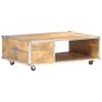 Coffee Table 89x59x33 cm Solid Rough Mango Wood Image 5