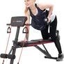 Adjustable Weight Bench, Multifunction Folding Weight Bench with 7 Adjustable Positions & 2 Training Straps, Home Gym Weight Bench (FREE SHIPPING) Image 2