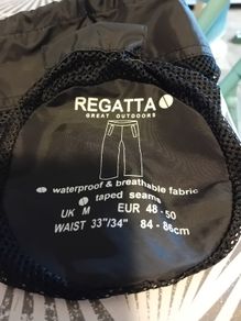 Regatta waterproof proof over trousers