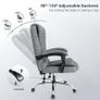 Office Chair, Desk Chairs with Padded Armrests and Soft Backrest, Height Adjustable, Swivel Chairs with Wheels, Tilt Function, Computer Chair for Home Office, Dark Grey Image 4
