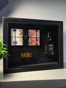 Gift 3D money frame art decor