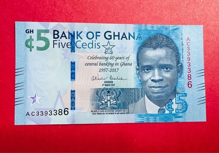 Ghana 5 Cedis  2017 Pick 43  Commemorative Issue  ( Uncirculated )