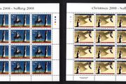 2008 Ireland Christmas Commemorative Stamps Sheetlet Plate 1B1B1B1B Mint Never Hinged (MNH)