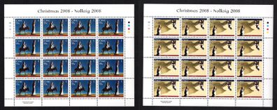 2008 Ireland Christmas Commemorative Stamps Sheetlet Plate 1B1B1B1B Mint Never Hinged (MNH)