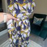 Whistles Ladies Dress in Navy, Yellow, and White with Thin Straps Size: UK 10 / EU 38 Image 9