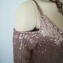 Rose gold Zara dress with matching bag and necklace Image 5
