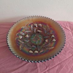 Strawberry Northwood Amethyst basketwave bowl