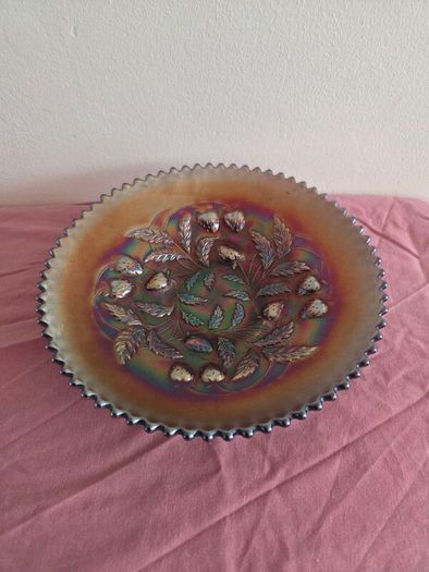 Strawberry Northwood Amethyst basketwave bowl