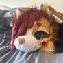 Fursuit head- posable ears and neck fur Image 6