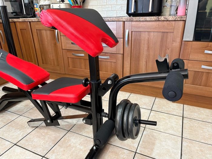 Fantastic Gym Weightlifting Set, Squat Rack, Bench, Preacher, Leg Developer, Weights, Bars + More!!