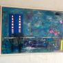 Large Original Painting Contemporary Art Poolbeg Chimneys Modern Irish abstract art Framed Image 9