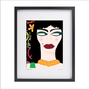 Hippy Two, Large framed print by artist Helen Mathews.