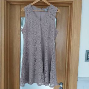 Ladies A line swing style dress and cardigan.