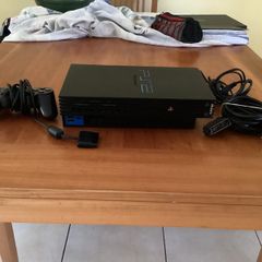 Sony PlayStation 2 Console - Black with Official Controller & Cables - Tested & Working