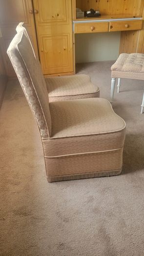 2 x bedroom chairs and matching  stool.