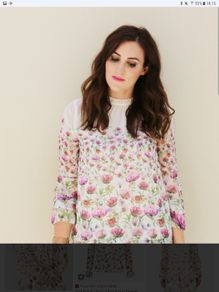 Ted Baker - Luceal Thistle Print Top Blouse - Cream and Floral - UK 10 - RRP 130