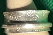 Sterling silver handmade Celtic triskele spinner fidget anxiety ring. Size Q