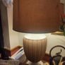 Vintage Large Terracotta And Porcelain Table Lamp. Image 5