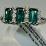 Platinum Diamond 950 Platinum AAA Mutuca Indicolite (Green Tournalines) & Diamond Image 2