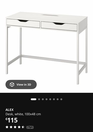 Desk ikea alex