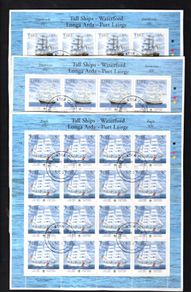 2005 Ireland Tall Ships Waterford Commemorative Stamp Sheetlet Plate 1B1B1B1B Fine CDS Used with Dublin cancel of 4th July 2005 (Frist day of issued) on envelope extract.