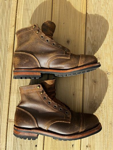 Truman Waxed Olive Captoe 8.5E
