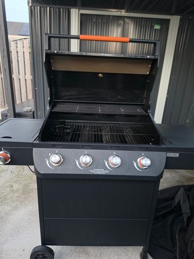 Texas gas bbq with 4 burners cover extra side burner accessories
