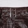 Miss Selfridge Dark Brown Faux Leather Croc Embossed Belted Mini Skirt 8UK/36EU Image 2