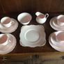 15 Piece 1930s Tuscan bone china  baby pink tea set Image 2