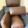 x4 Brown leather cushions 30x55cm Image 4